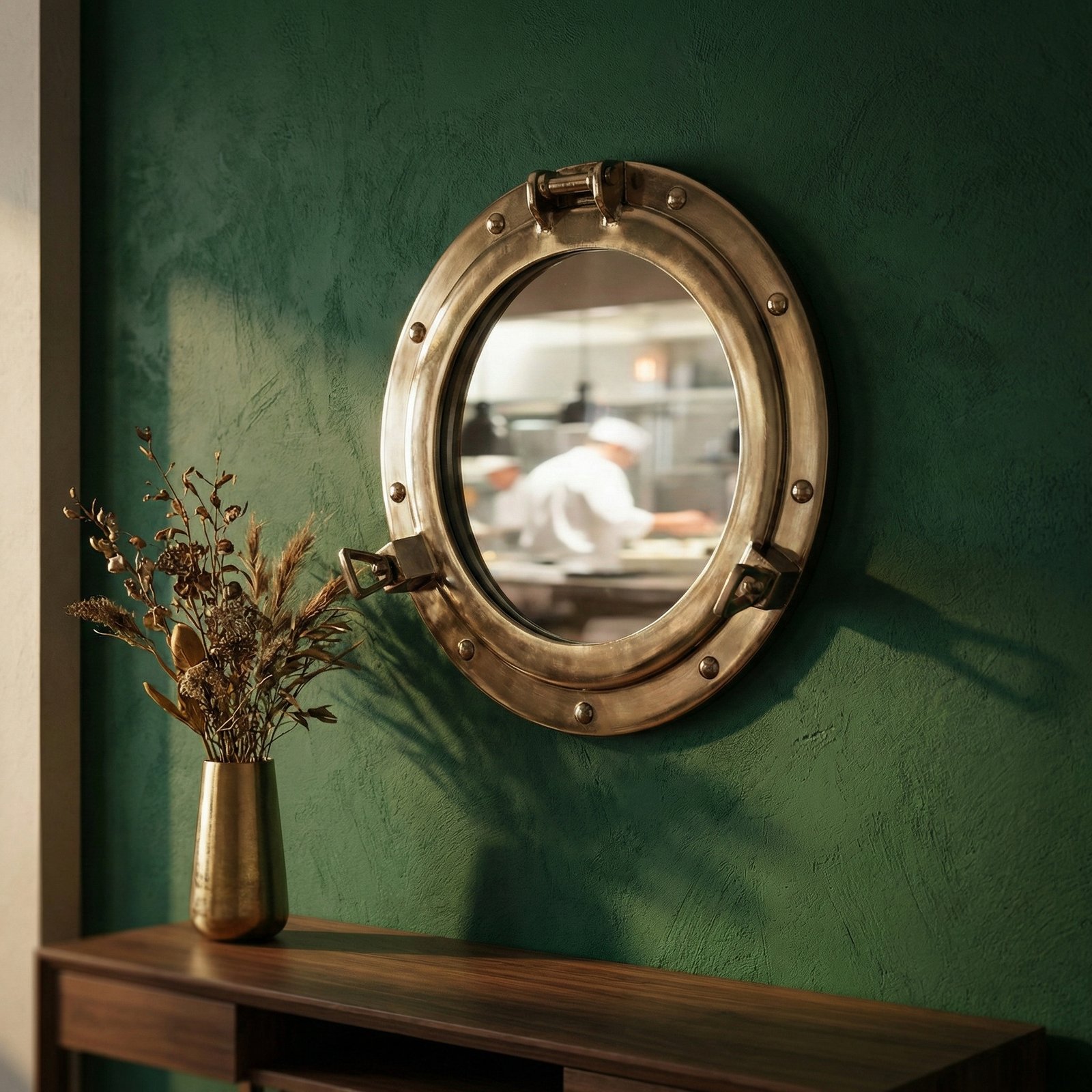Aluminum Porthole Mirror Chrome Plated