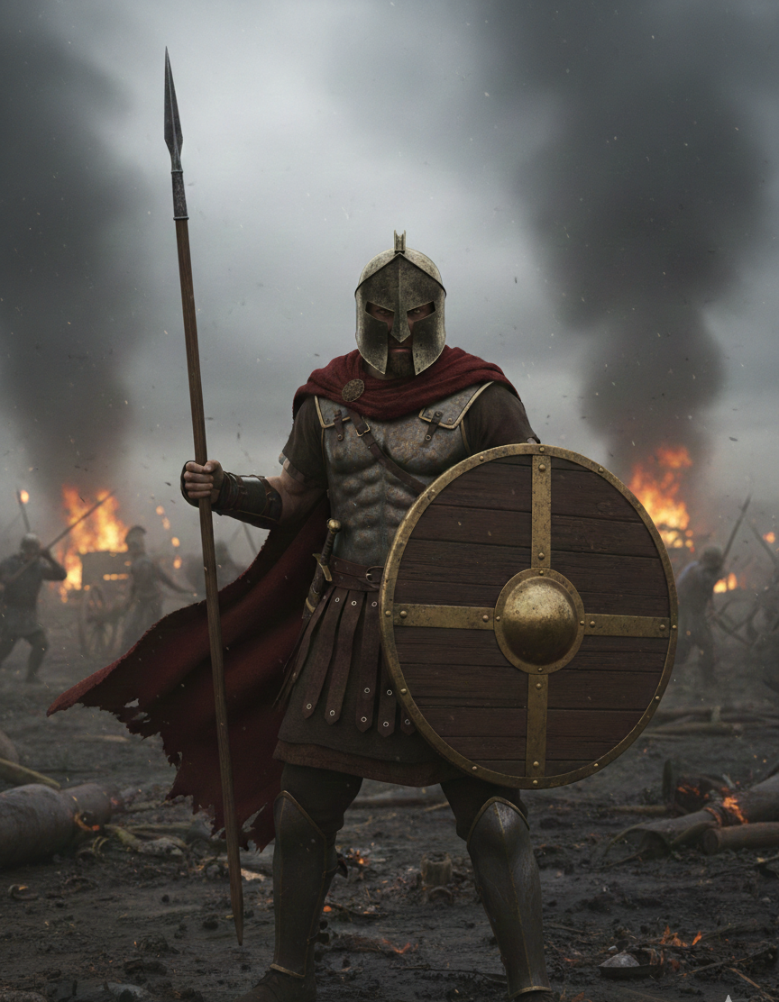lack Knight Spartan Helmet - Image 2