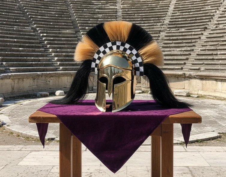 Brass Greek Corinthian Helmet Spartan Helmets - Image 2