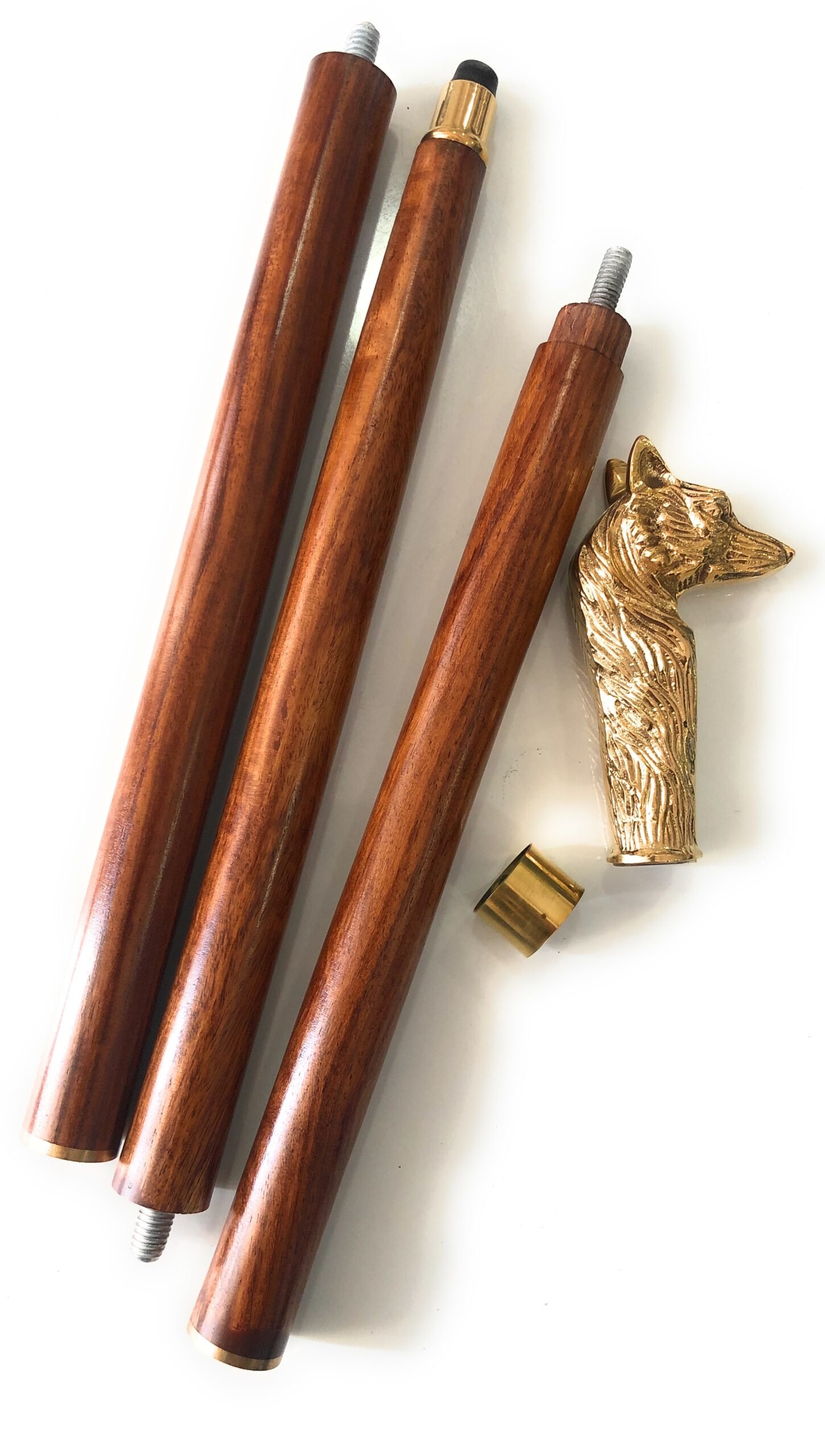 Brass Nautical Walking Stick Fox Head Style Wood Cane Classic Style Wooden Cane - Image 7