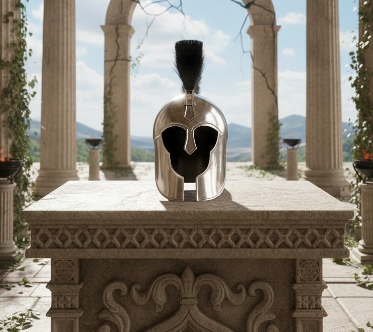 Corinthian Armor Helmet With Black Plume