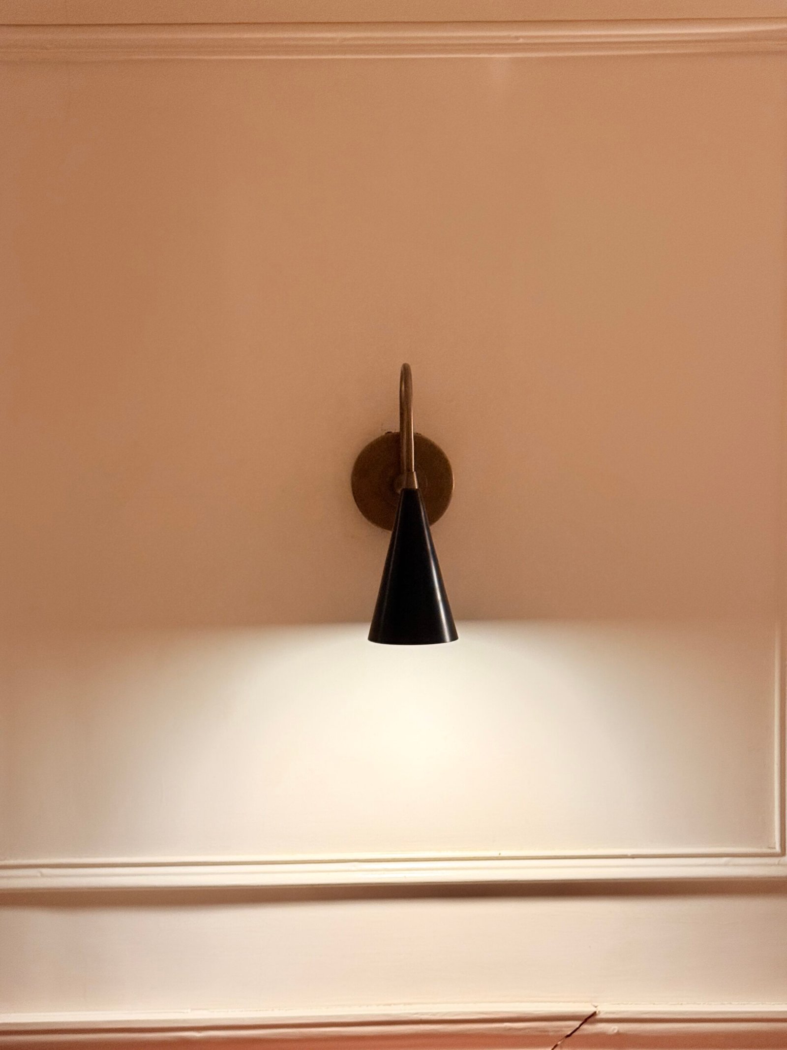 Vintage-Style Gooseneck Sconce French Modernist Brass Wall Lamp With Black Cone Shade - Image 2