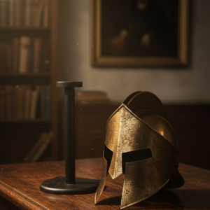 Medieval Roman Spartan Helmet Brass Antique Finish