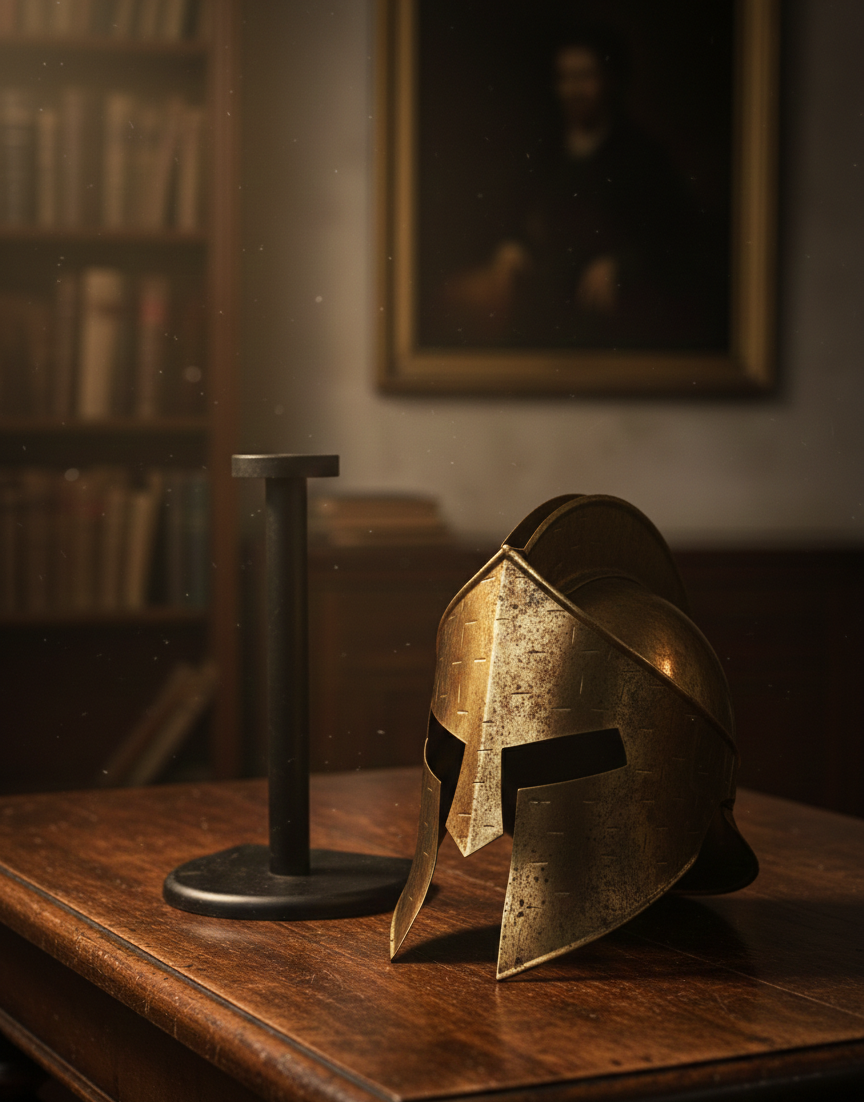 Medieval Roman Spartan Helmet Brass Antique Finish
