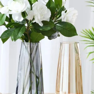 Set_Of_2_Transparent_Black___Gold_Solid_Glass_Vases