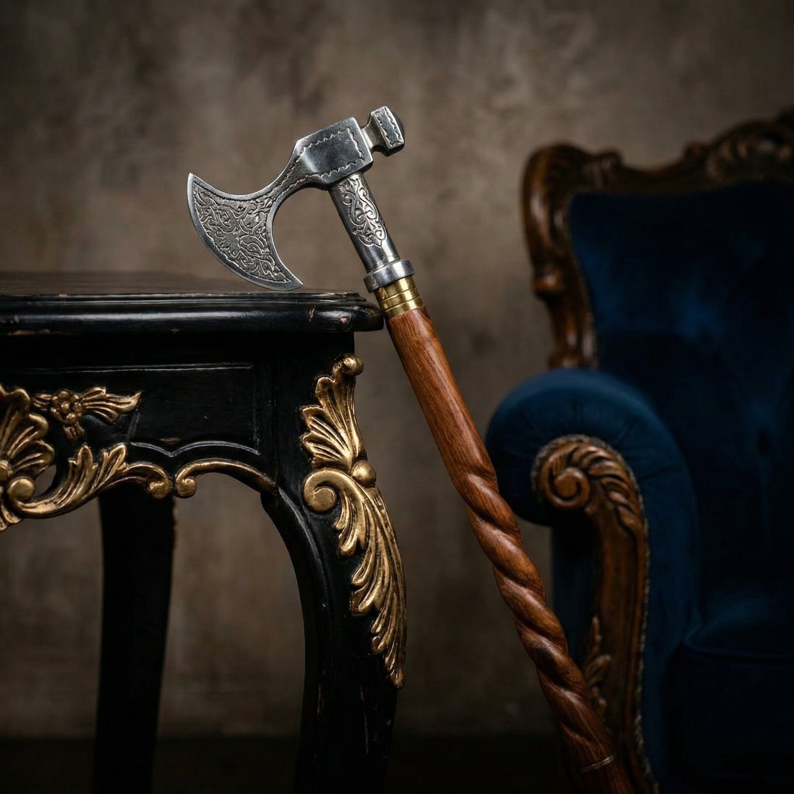Vintage Axe Walking Stick, Antique Walking Cane, Steampunk Walking Cane, Walking Stick For Men, Walking Cane For Women