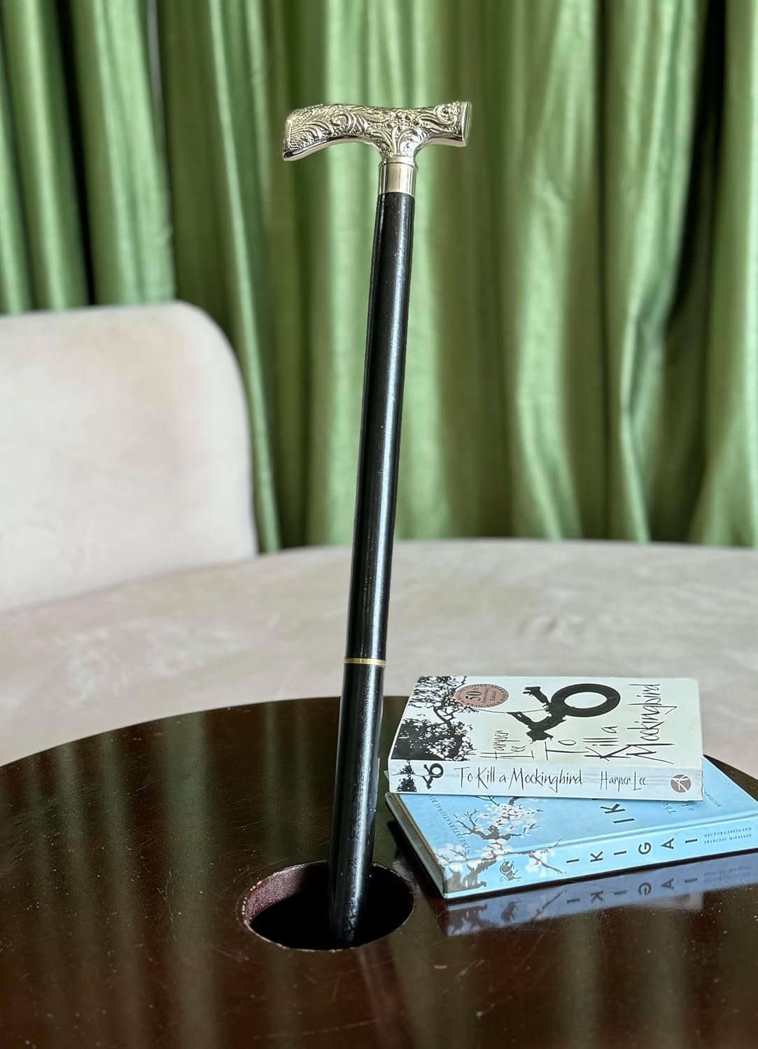 Wooden Stick For Men & Women – Silver Tone Derby Cane – Handmade Vintage Walking Stick Gift For Seniors & Collectors - Image 6