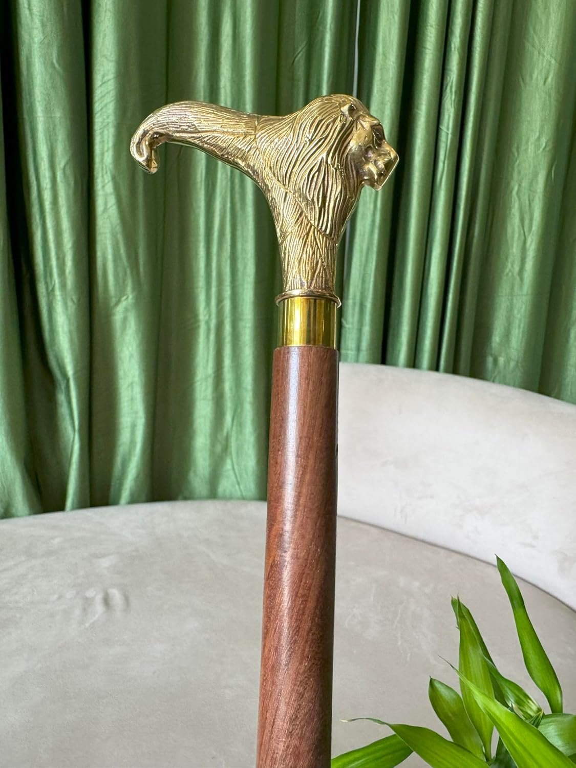 Wooden Walking Stick For Men Women Seniors Lightweight Detachable Handmade Cane With Decorative Brass Handle Unique Gift For Adults - Image 5