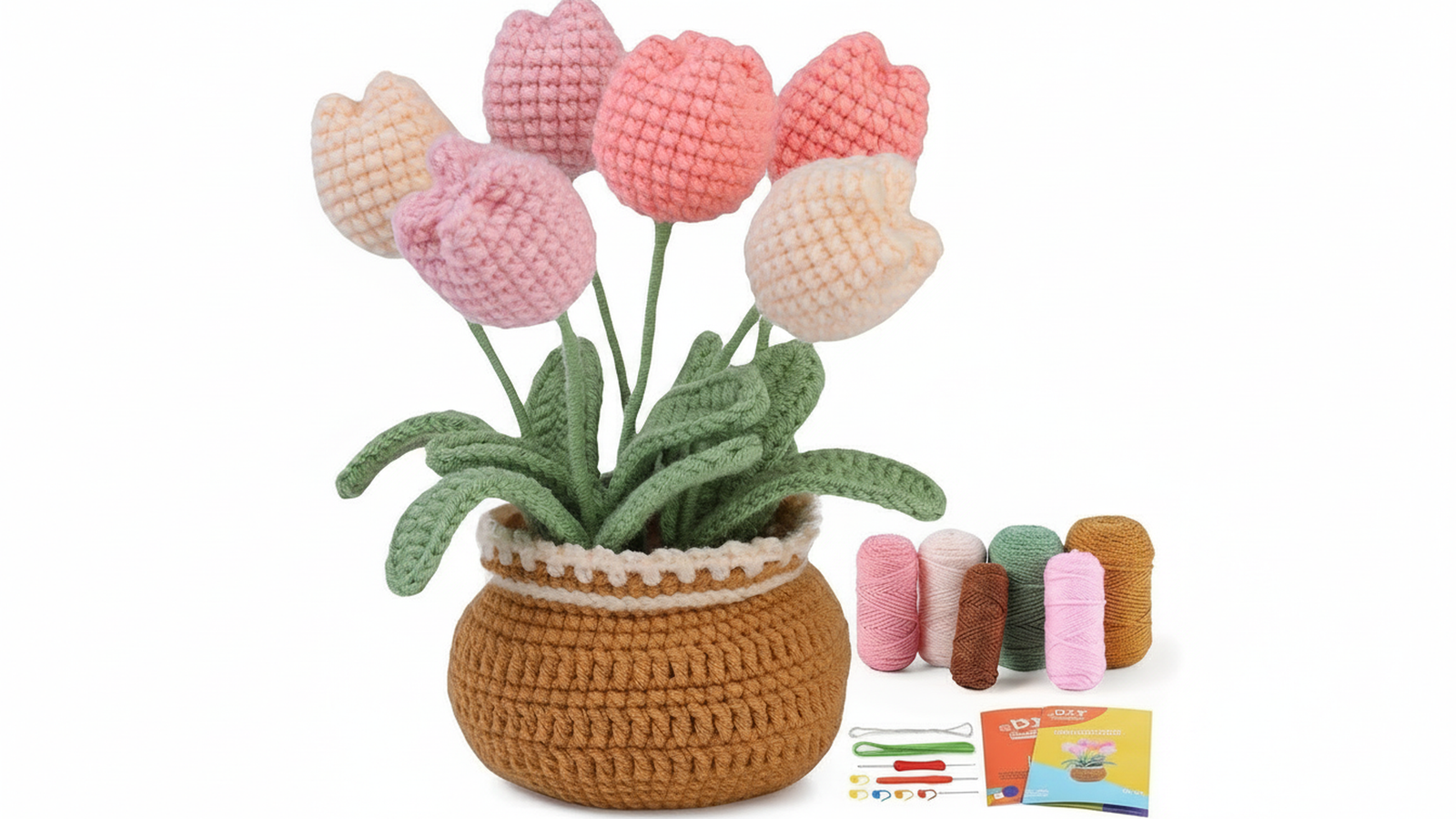 Tulip Flower Crochet Set – Crochet Kit For Beginners & Adults - Image 3