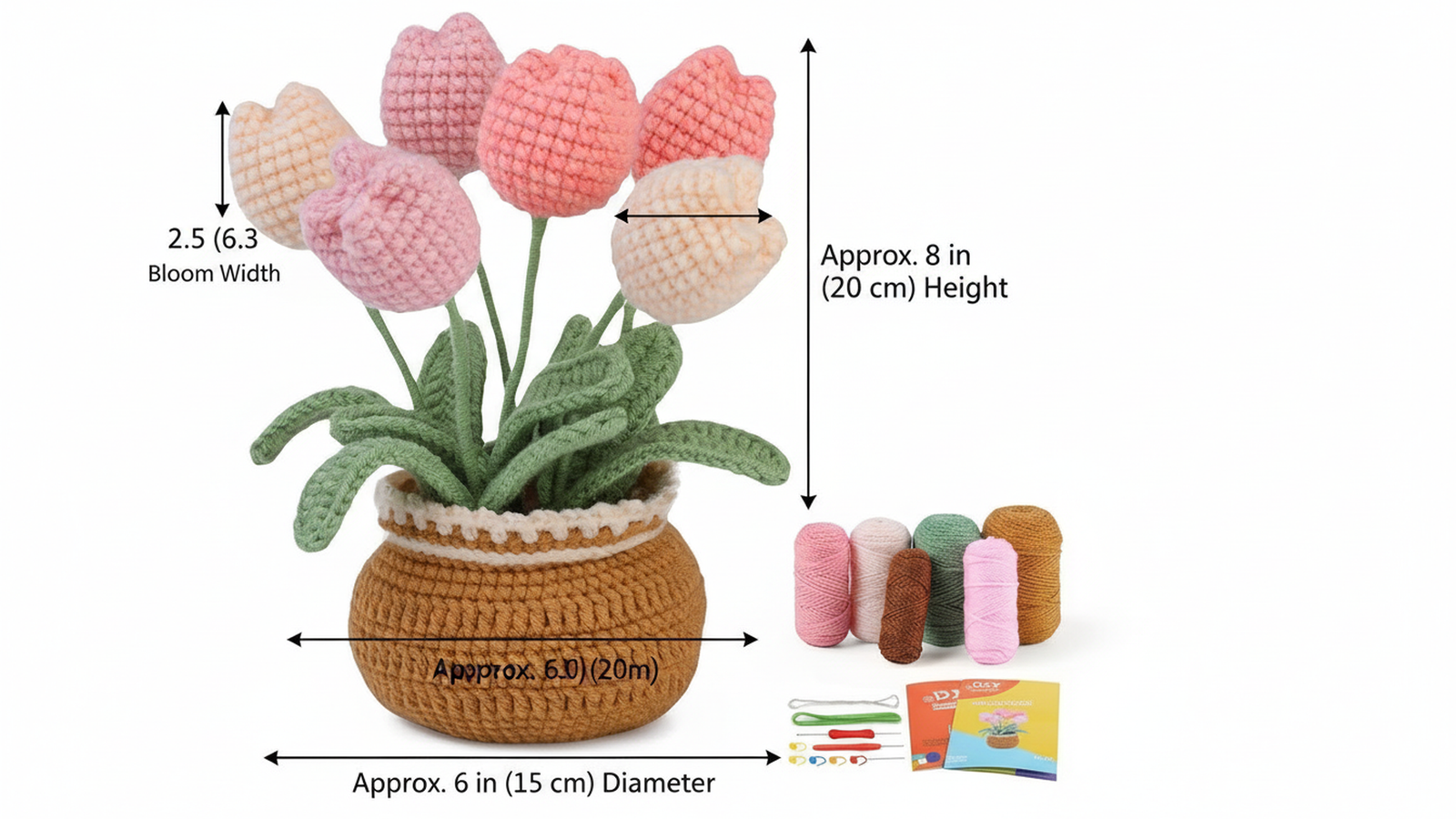 Tulip Flower Crochet Set – Crochet Kit For Beginners & Adults - Image 4