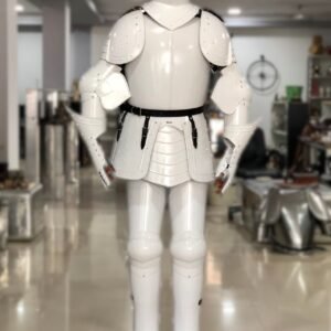 Historium Vault Combat Full Body Armour – White Knight Wearable Medieval Suit of Armor