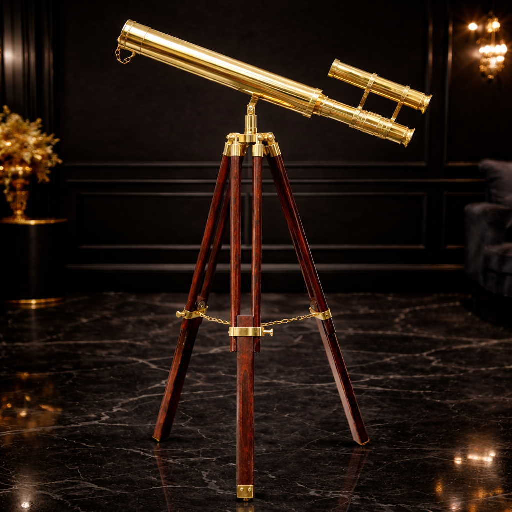 Historium Vault Double Barrel Telescope with Tripod Stand