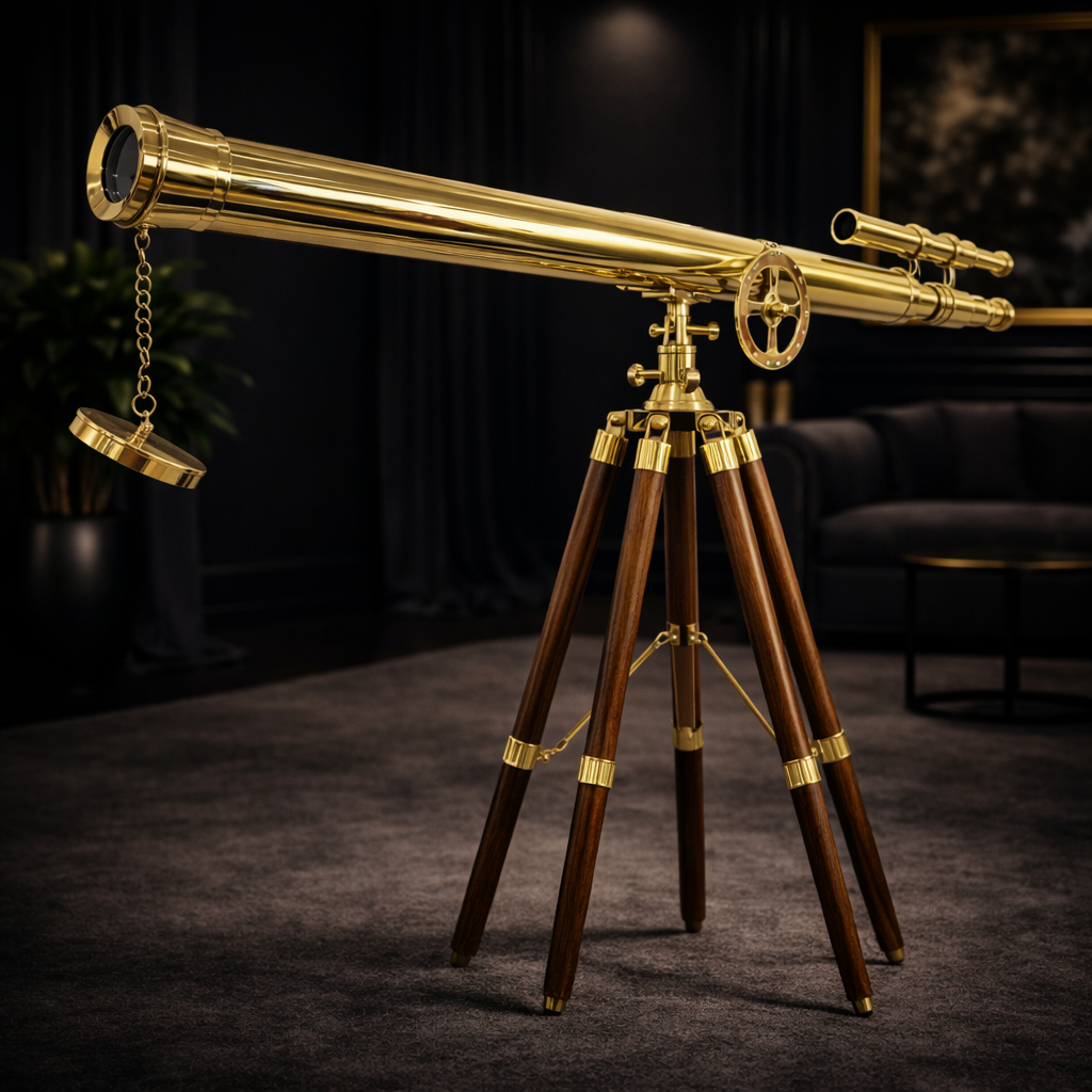 Floor Standing Brass Griffith Astro Telescope 64″ – Floor Standing Telescope – Brass