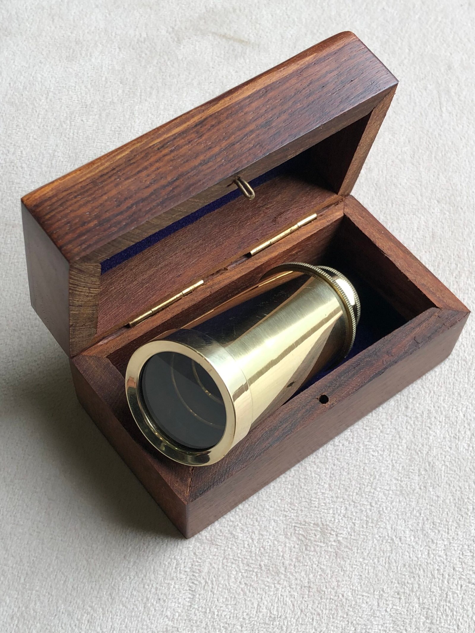 Historium Vault 6 Inch Brass Telescope with Wooden Box for Nautical Collectibles and Pirate Spyglass for Young and Adults, Ideal Decorative Piece for Home or Office - Image 9