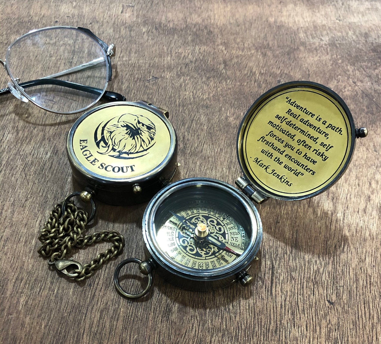 Brass Eagle Compass Engraved Vintage Ship Functional Gift Compass Baptism Collectible Gift, Perfect For Christmas & Holiday Gifting - Image 6