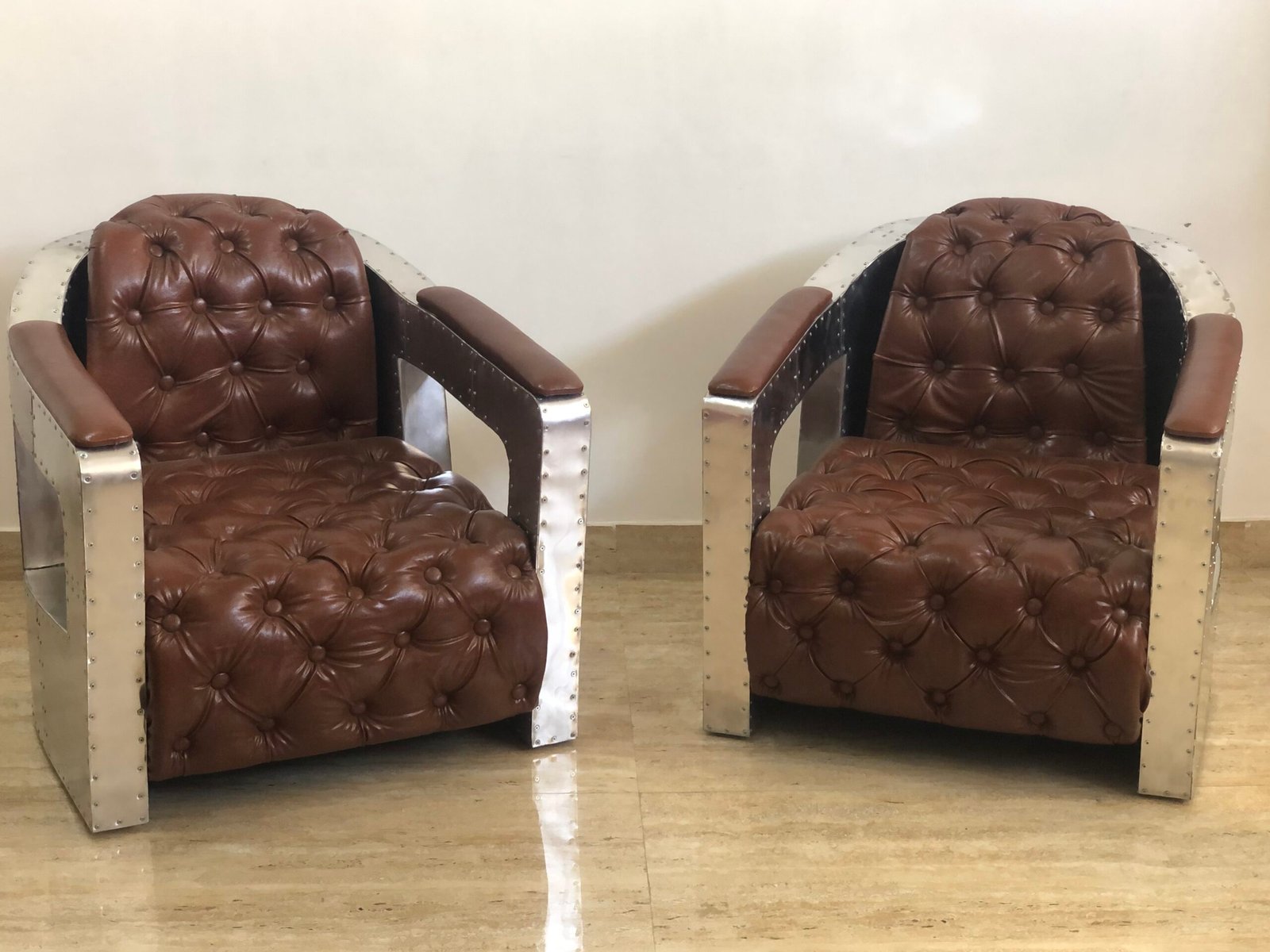 Aluminum Aviator Chair Vintage Industrial Office & Home Furniture - Image 3