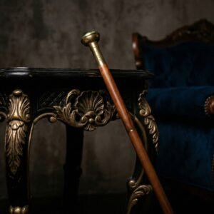 Compass brass walking stick