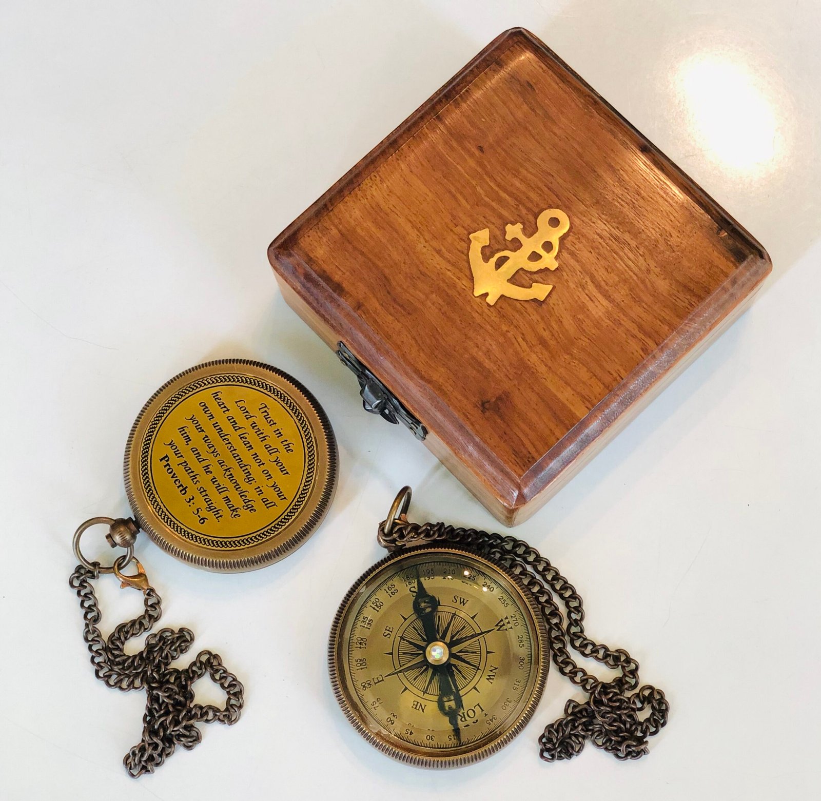 Trust in The Lord Inscription Compasses Graduation Gift, Engraved Compass Gift for Men, Confirmation Gift, Baptism Religious Gift, Communion Survival Brass Compass with Box - Image 5