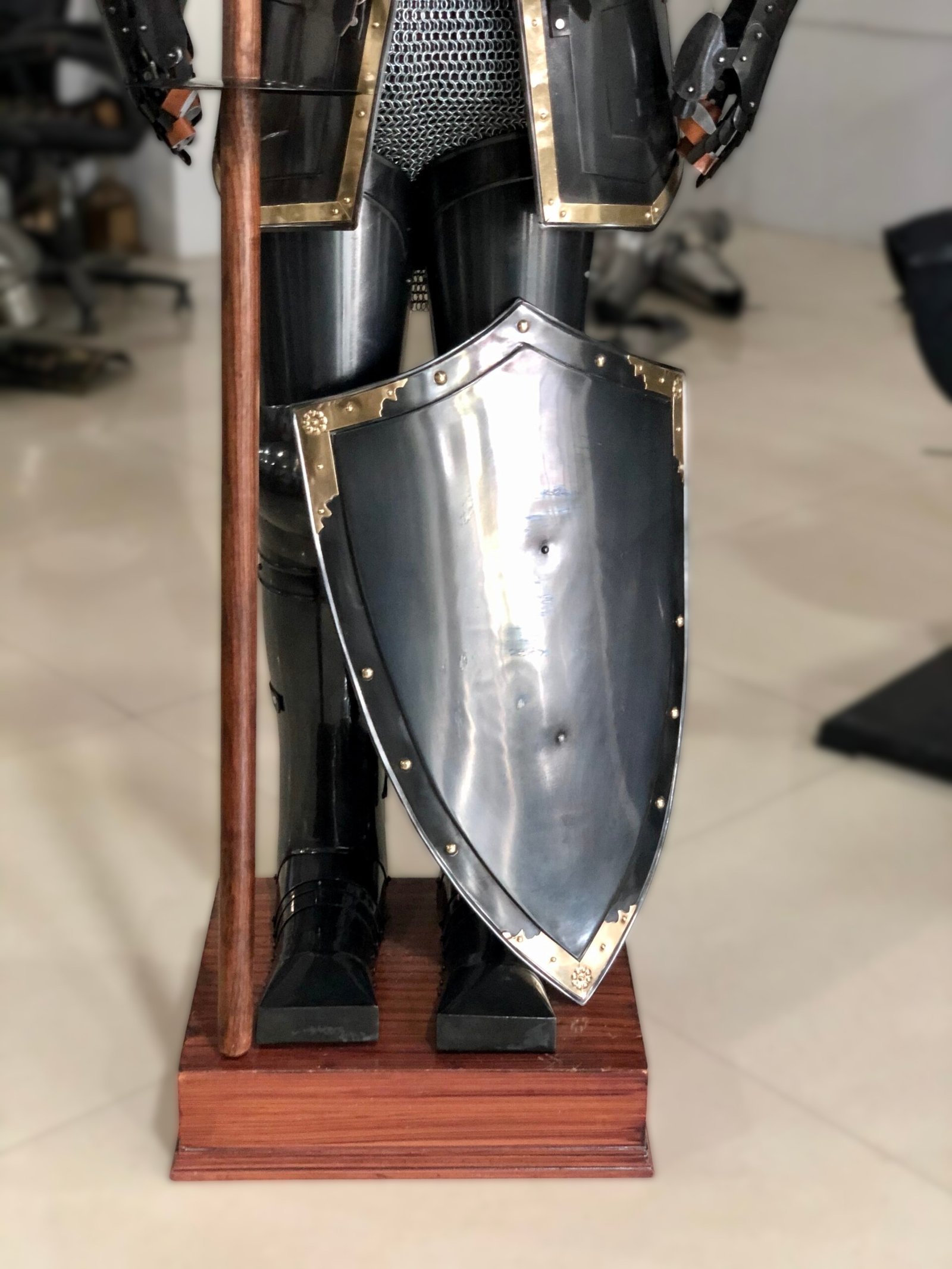 Historium Vault Knight Suit of Armor Medieval Crusade Knight Costume Black Knights breastplate - Image 6