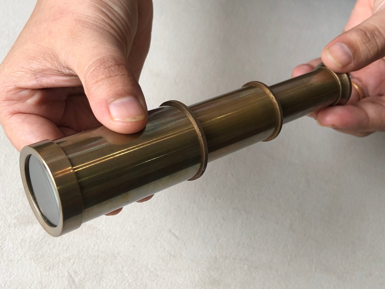 NauticalMart 6 Inch Antique Finish Brass Telescope Vintage Replica with Leather Case, Ideal Nautical Gift for Collectors and Outdoor Enthusiasts - Image 3
