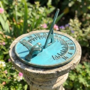 Brass Decorative Hummingbird Sundial 10 Inches Wide Anniversary Wedding Gifts