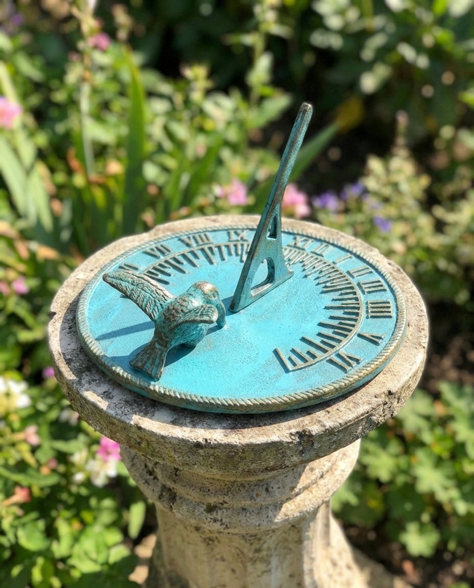 Brass Decorative Hummingbird Sundial 10 Inches Wide Anniversary Wedding Gifts