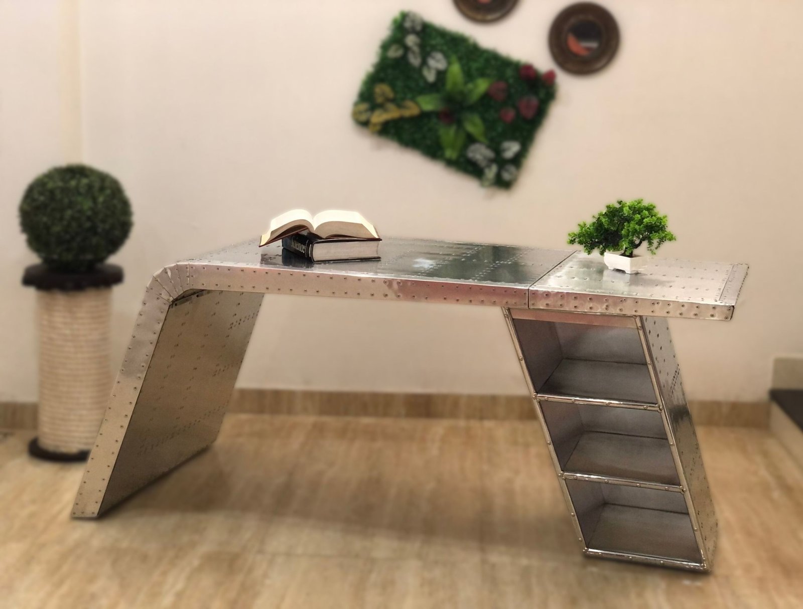Historium Vault Wing Desk Industrial Office Table Vintage Beautiful Handmade Furniture