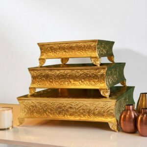 Beautiful Brass Finish Wedding Cake Stand For Wedding Receptions, Anniversary Parties Decorative Centerpieces