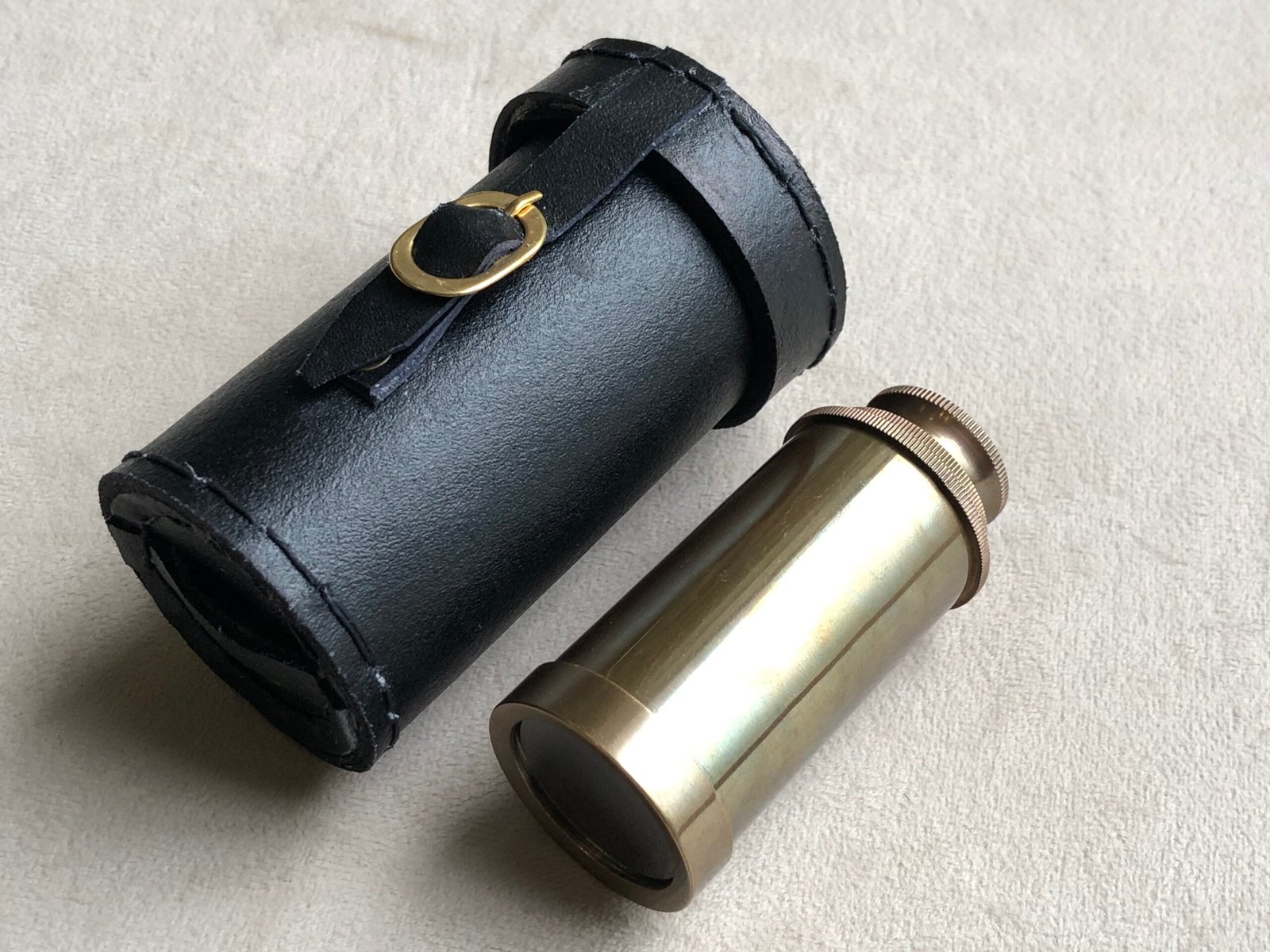 NauticalMart 6 Inch Antique Finish Brass Telescope Vintage Replica with Leather Case, Ideal Nautical Gift for Collectors and Outdoor Enthusiasts - Image 7