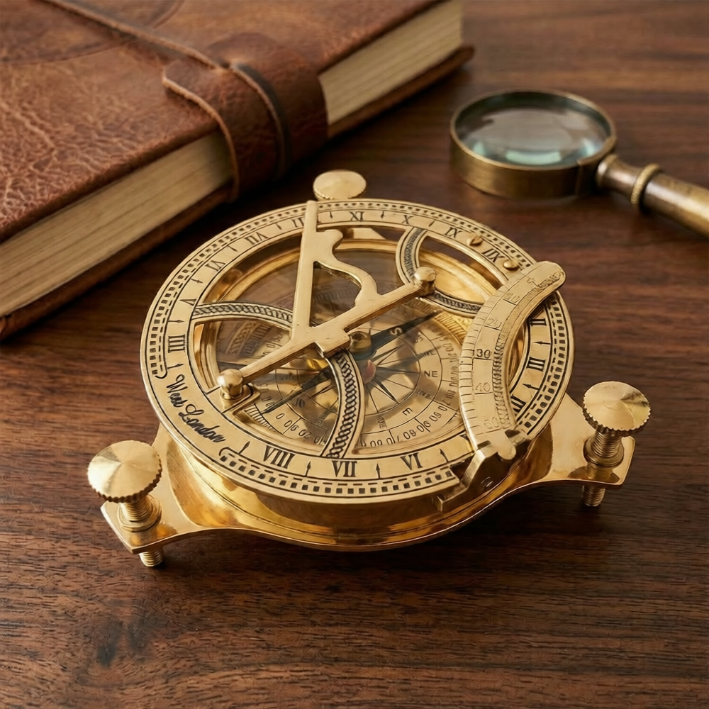 Brass Sundial Compass