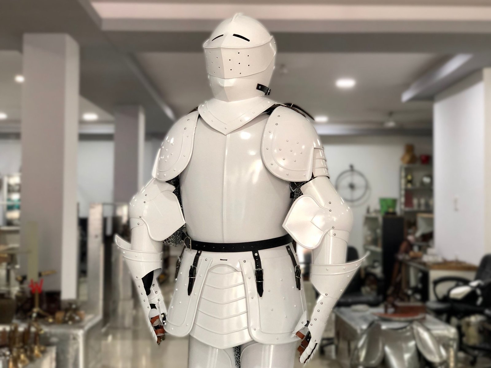 Historium Vault Combat Full Body Armour – White Knight Wearable Medieval Suit of Armor - Image 5