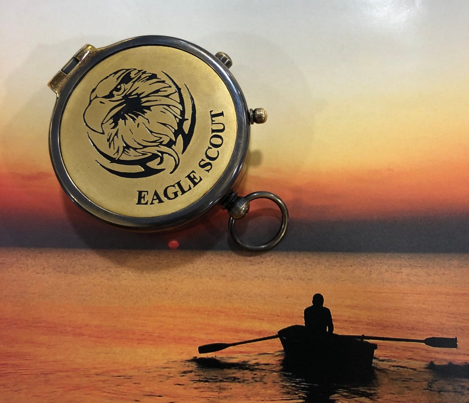Brass Eagle Compass Engraved Vintage Ship Functional Gift Compass Baptism Collectible Gift, Perfect For Christmas & Holiday Gifting - Image 2