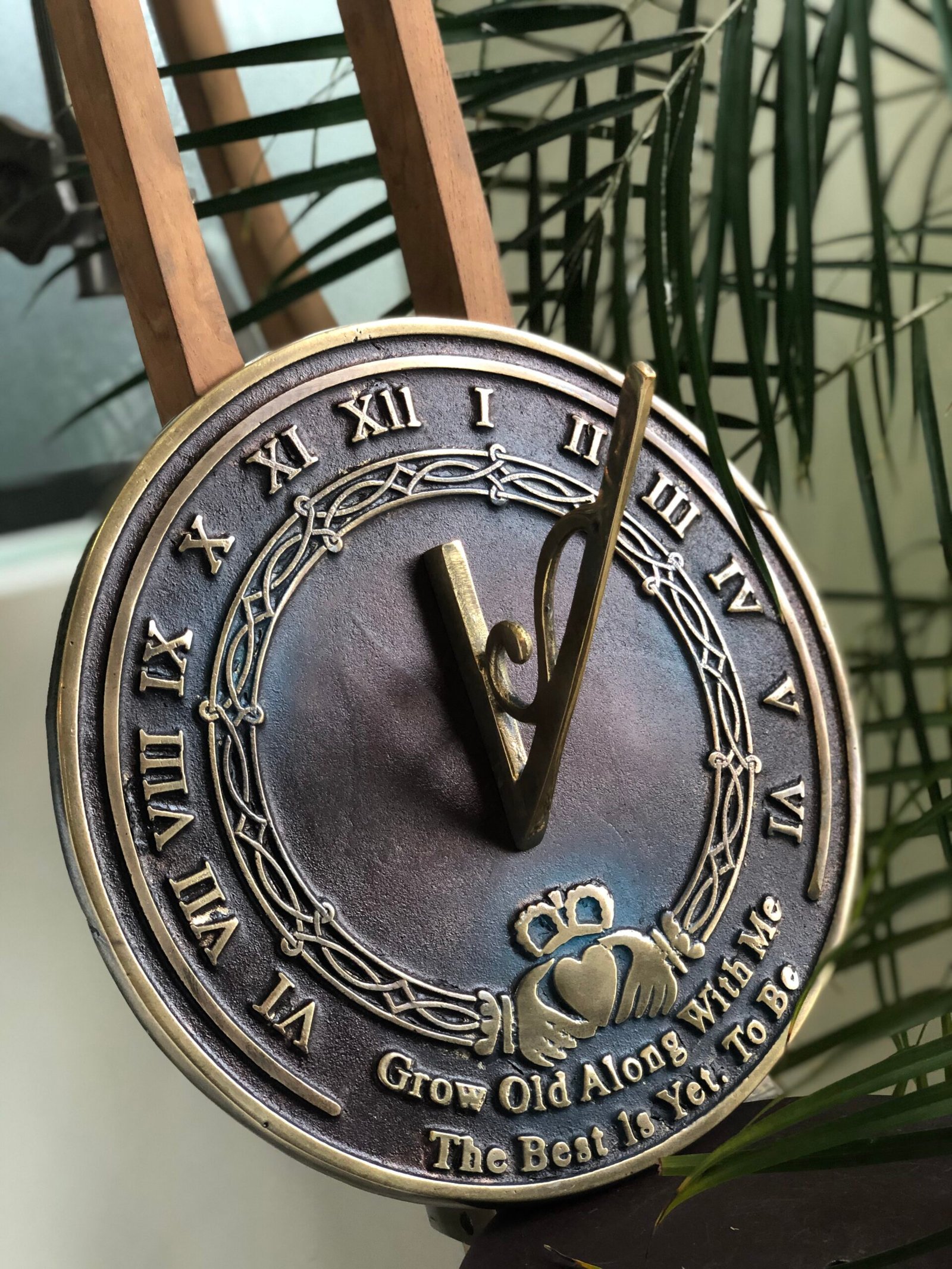 Garden Sundial Grow Old With Me – The Best Is Yet To Be (Copper Antique), Unique Wedding Gift Idea For Parents, Engraved Anniversary Sundial, Home Decor - Image 4