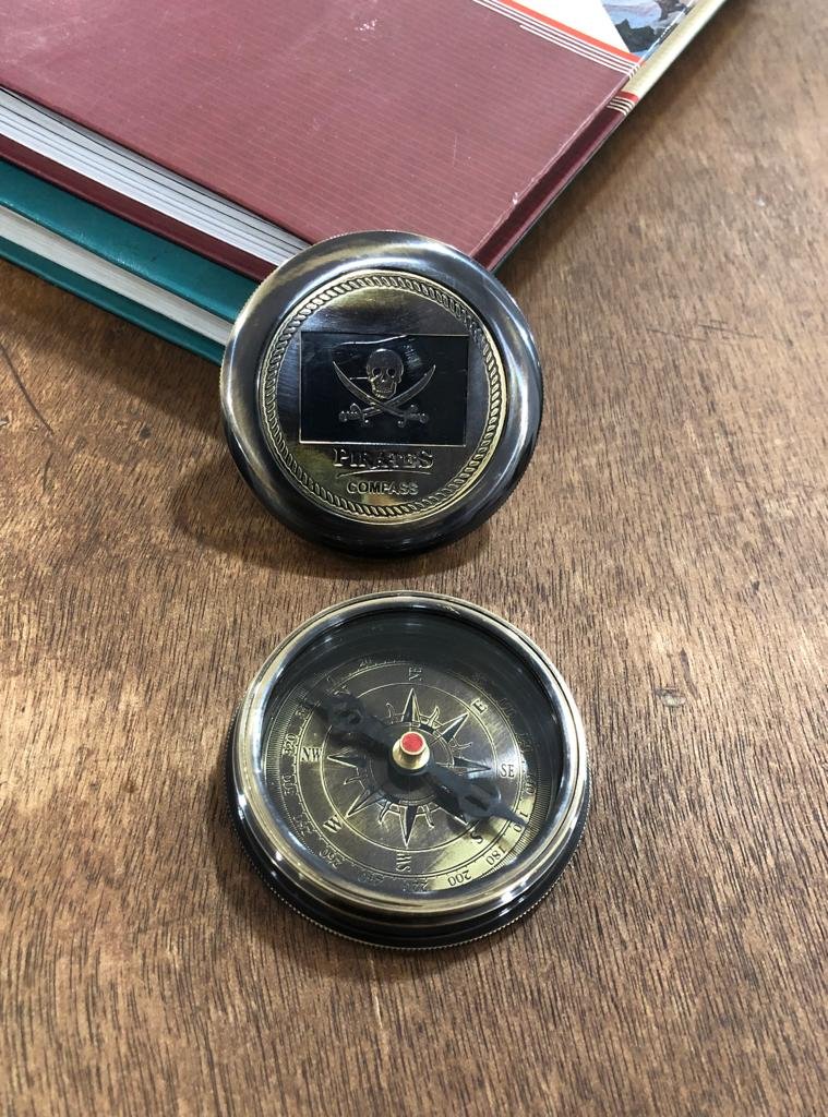 Pirates Of Caribbean Jack Sparrow Pocket Antique Gift Free Embossed Leather Case Personalized Compass Engraved, Gift For Baptism, Confirmation, Graduation, Anniversary - Image 6