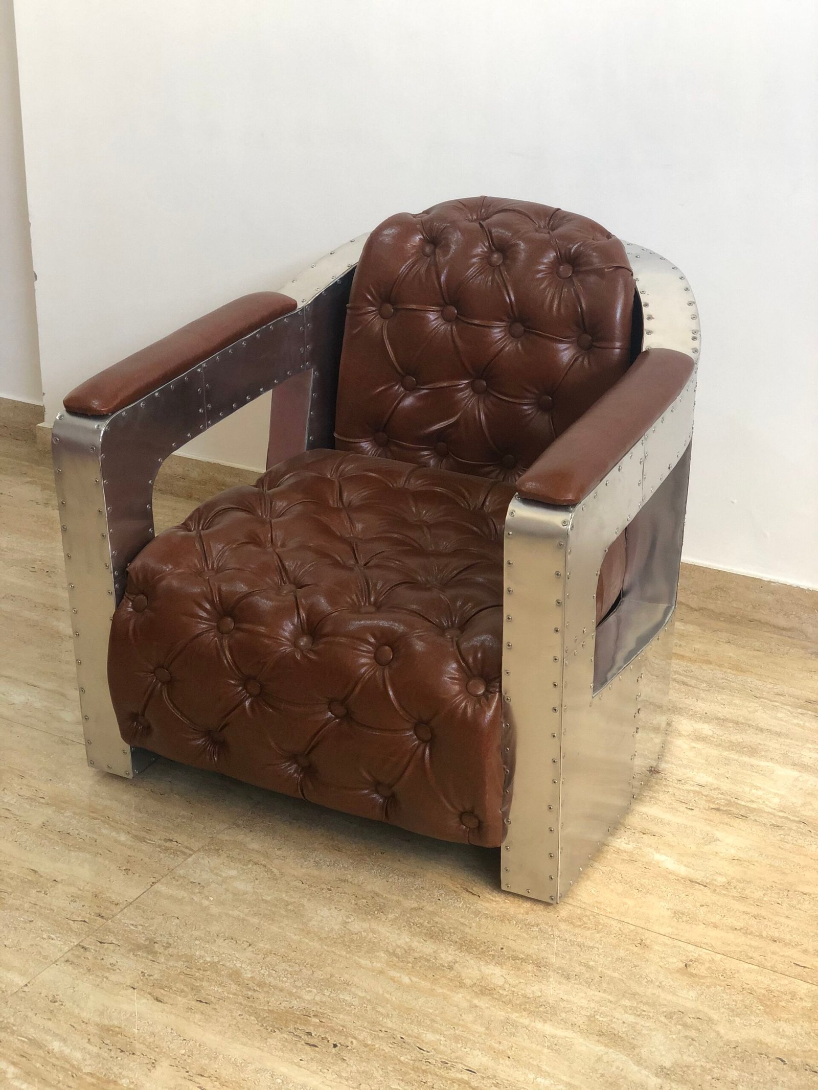 Aluminum Aviator Chair Vintage Industrial Office & Home Furniture - Image 5