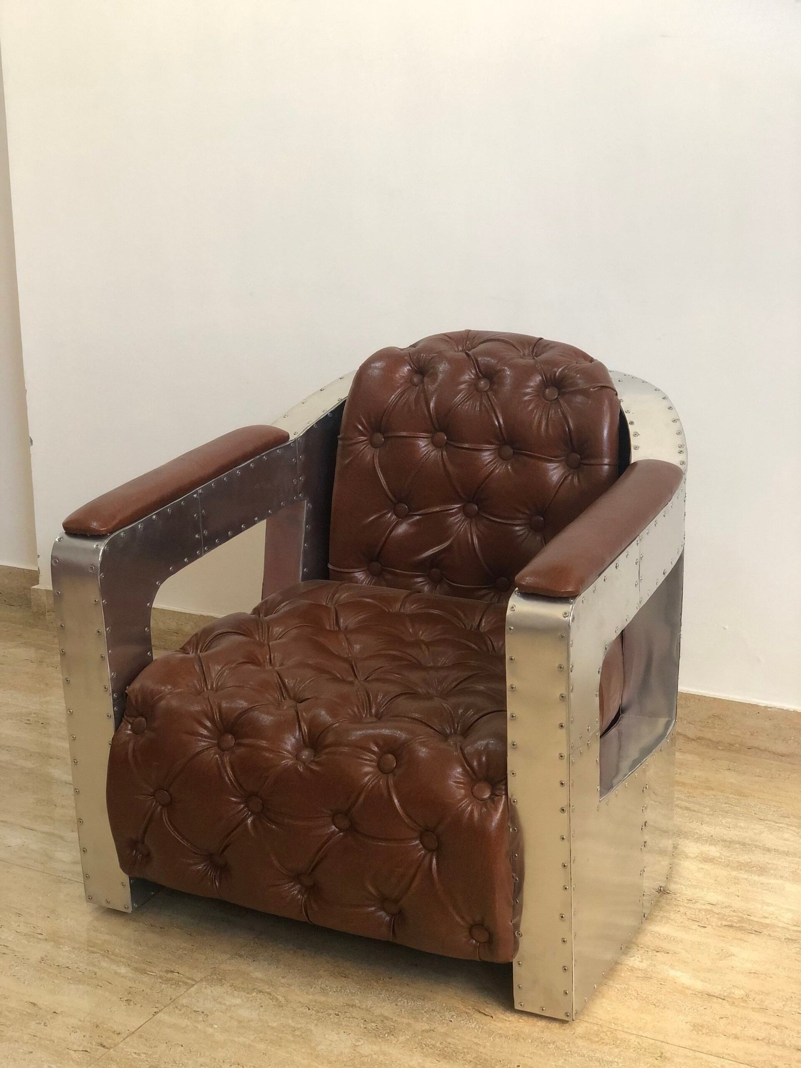 Aluminum Aviator Chair Vintage Industrial Office & Home Furniture - Image 7