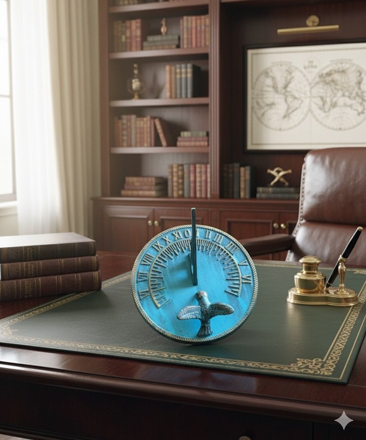 Brass Decorative Hummingbird Sundial 10 Inches Wide Anniversary Wedding Gifts - Image 2