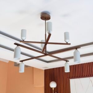 Mid-Century Modern Cross-Arm Chandelier Or A Dynamic Spoke Chandelier