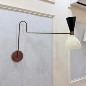 Mid-Century Modern Diabolo Swing-Arm Wall Sconce