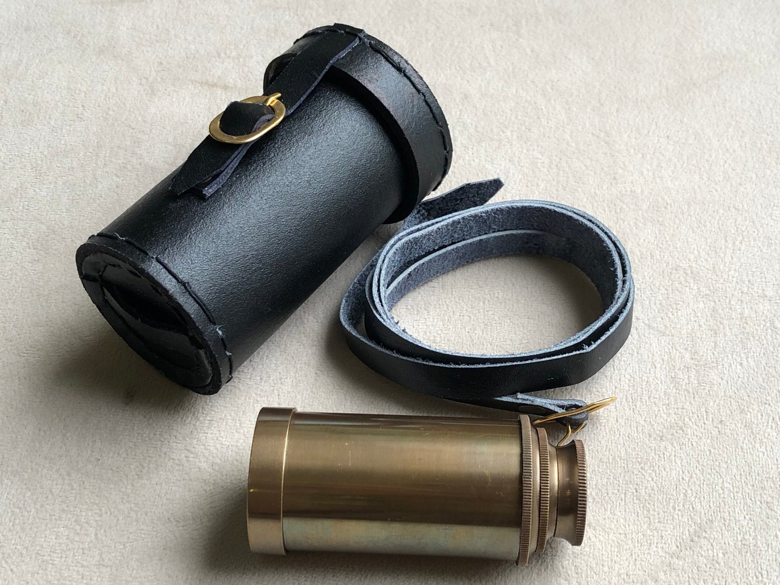 NauticalMart 6 Inch Antique Finish Brass Telescope Vintage Replica with Leather Case, Ideal Nautical Gift for Collectors and Outdoor Enthusiasts - Image 8