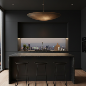 Textured Metal Saucer Light