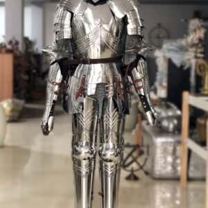 Historium Vault Gothic Knight Suit of Armor Full German Body Armour Costume 18 Gauge Steel