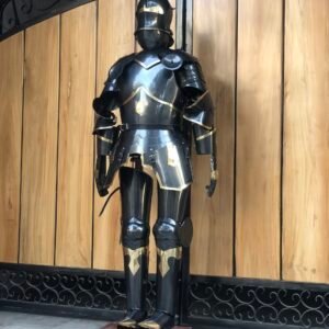 Medieval Full Suit of Armor Wearable Knight Gothic Suit with Horns 15th Century