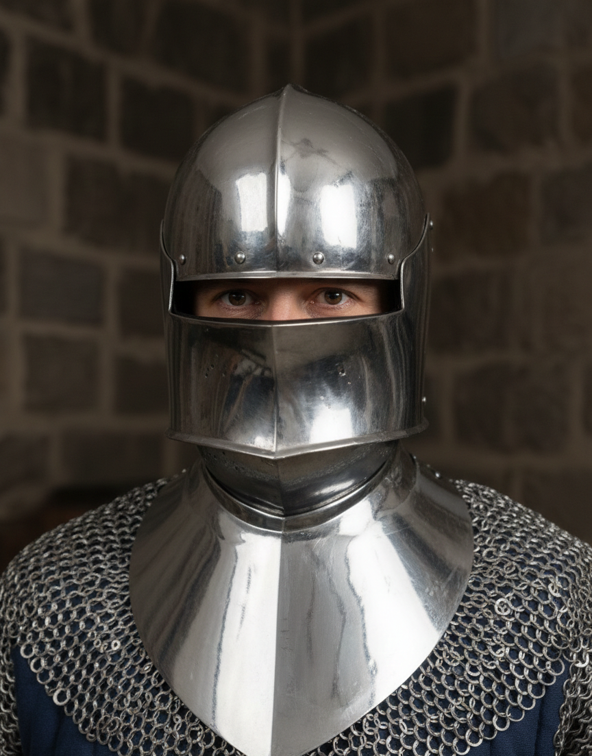 Medieval Knight Sallet Helmet
